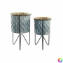 Set de pots de fleurs DKD Home Decor Usé Métal 2 Pièces 2 Unités (30 x 30 x 50 cm)