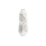 Vase DKD Home Decor Doré Métal Blanc Tropical Feuille d'une plante (18 x 18 x 50 cm)