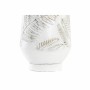 Vase DKD Home Decor Doré Métal Blanc Tropical Feuille d'une plante (18 x 18 x 50 cm)