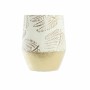 Vase DKD Home Decor Doré Métal Crème Tropical Feuille d'une plante (19 x 19 x 64 cm)