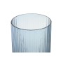 Vase DKD Home Decor Verre Bleu Doré Métal (12 x 12 x 28 cm)