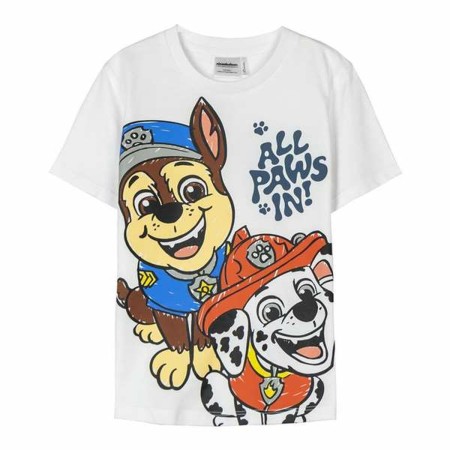 Camiseta de Manga Corta Infantil The Paw Patrol Blanco 2 Años