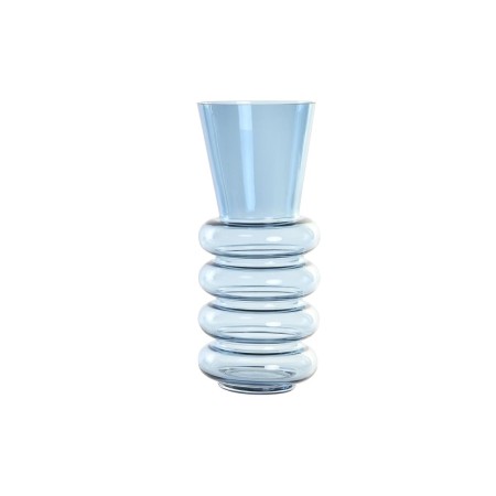 Vase DKD Home Decor Verre Bleu (12 x 12 x 29 cm)