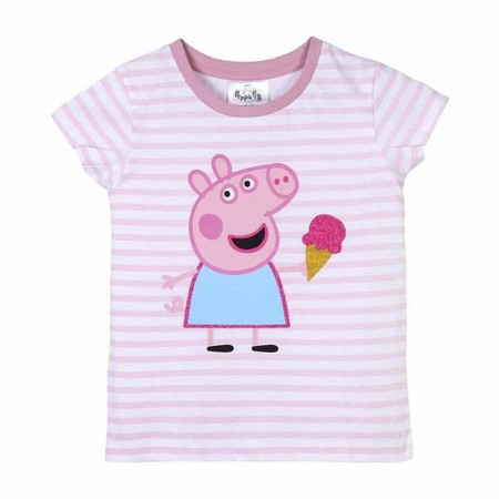 Camiseta de Manga Corta Infantil Peppa Pig Rosa 6 Años