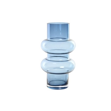 Vase DKD Home Decor Verre Bleu (12 x 12 x 23 cm)