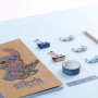 Set de Papelería Stitch Azul 10 Piezas (6 Piezas)
