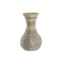 Vase DKD Home Decor Naturel Gris Fibre (25 x 25 x 41 cm)