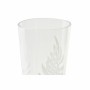 Vase DKD Home Decor Verre Transparent Blanc Tropical Feuille d'une plante (10 x 10 x 20 cm)