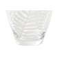 Vase DKD Home Decor Verre Transparent Blanc Tropical Feuille d'une plante (10 x 10 x 15 cm)