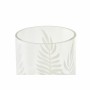 Vase DKD Home Decor Verre Transparent Blanc Tropical Feuille d'une plante (12 x 12 x 14 cm)