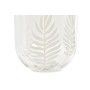 Vase DKD Home Decor Verre Transparent Blanc Tropical Feuille d'une plante (12 x 12 x 14 cm)