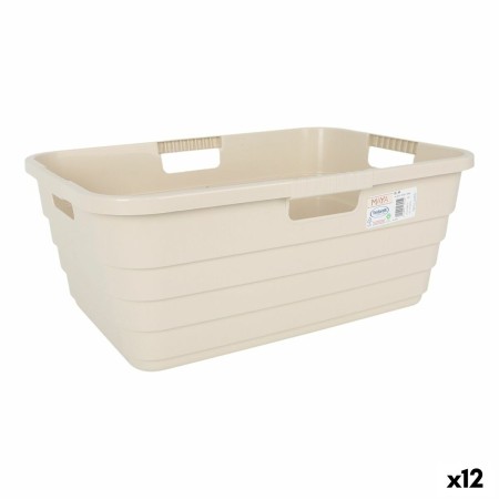 Cesto para la Ropa Tontarelli Maya Beige Plástico 54,5 x 37,5 x 22 cm (12 Unidades)