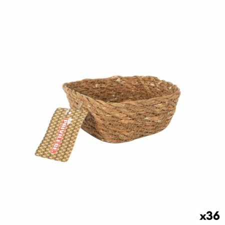 Cesta Multiusos Privilege  Marrón Mimbre Cuadrado 12 x 12 x 5 cm (36 Unidades)