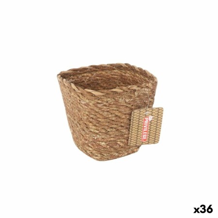 Cesta Multiusos Privilege  Marrón Mimbre Cuadrado 12 x 12 x 11 cm (36 Unidades)