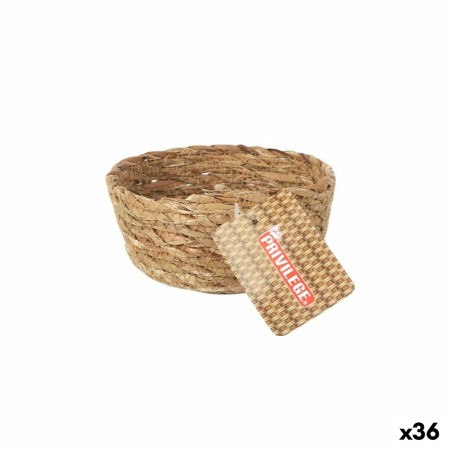 Cesta Multiusos Privilege  Marrón Mimbre Redonda ø 12 x 5 cm (36 Unidades)