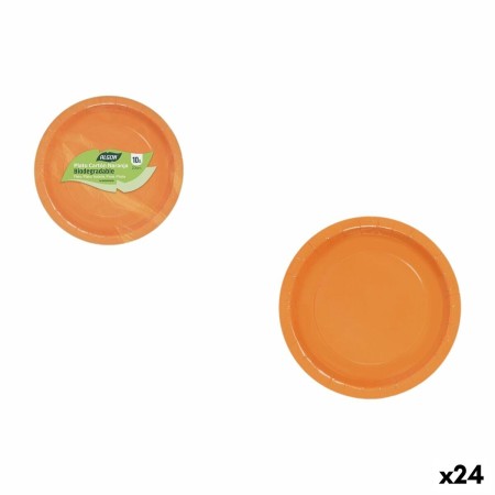 Set de Platos Algon Naranja 20 cm 10 Piezas (24 Unidades)