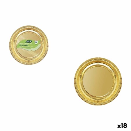 Set de Platos Algon Dorado 20 cm 10 Piezas (18 Unidades)