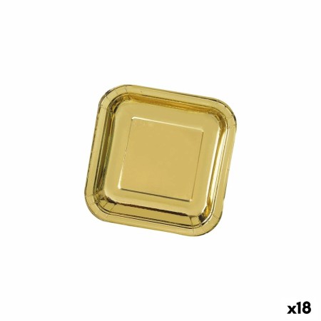 Service de vaisselle Algon Doré 26 cm 3 Pièces (18 Unités)