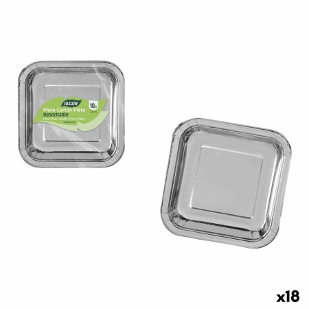 Set de Platos Algon Plateado 23 cm 10 Piezas (18 Unidades)