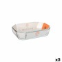 Plat à Gratin MasterChef Rectangulaire 2,2 L 27 x 18 cm (5 Unités)