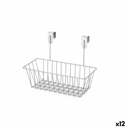 Cesta Multiusos Confortime Gris Metal 28 x 15 x 21 cm (12 Unidades)