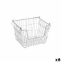 Panier Multi-usages Confortime Gris Métal 32 x 27 x 23 cm (6 Unités)