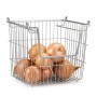 Panier Multi-usages Confortime Gris Métal 32 x 27 x 23 cm (6 Unités)