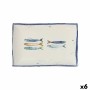 Plat à Gratin La Mediterránea Peixe Rectangulaire Poissons 30 x 20 x 2,5 cm (6 Unités)
