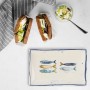 Fuente de Cocina La Mediterránea Peixe Rectangular Peces 25,3 x 15 x 2 cm (18 Unidades)