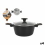 Cacerola Con Tapa MasterChef 28 cm 2,5 mm (4 Unidades)