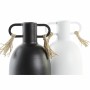 Vase DKD Home Decor Noir Métal Blanc Colonial (9 x 9 x 19 cm) (2 Unités)