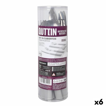 Couverts Quttin DOIO Plastique 16 Pièces 17 Pièces (6 Unités)