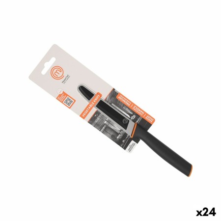 Cuchillo Pelador de Verduras MasterChef Negro Plateado 11,5 cm (24 Unidades)