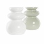 Vase DKD Home Decor Céramique Blanc Vert (10 x 10 x 23 cm) (2 Unités)