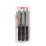 Set de Cuchillos para Carne Cuyfor Negro Plateado 12 cm 6 Piezas (24 Unidades)