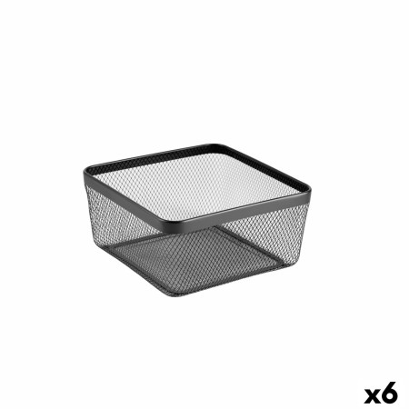 Panier Multi-usages Confortime Noir Métal 30,5 x 30,5 x 15,2 cm (6 Unités)