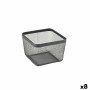 Panier Multi-usages Confortime Noir Métal 24,5 x 24,5 x 17 cm (8 Unités)