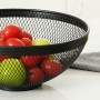 Coupe à fruits Confortime Noir Métal 26 x 12,5 cm (12 Unités)