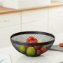Coupe à fruits Confortime Noir Métal 26 x 12,5 cm (12 Unités)