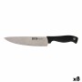 Couteau de cuisine Quttin Dynamic Noir Argenté 20 cm (8 Unités)