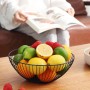 Coupe à fruits Confortime Noir Métal 24,5 x 24,5 x 10 cm (12 Unités)