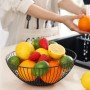 Coupe à fruits Confortime Noir Métal 24,5 x 24,5 x 10 cm (12 Unités)