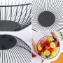 Coupe à fruits Confortime Noir Métal 24,5 x 24,5 x 10 cm (12 Unités)