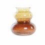 Vase DKD Home Decor Verre Marron Vert Ambre Moderne (2 Unités) (13 x 13 x 22 cm)