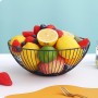 Coupe à fruits Confortime Noir Métal 24,5 x 24,5 x 10 cm (12 Unités)