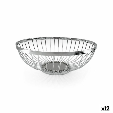 Corbeille à Pain My Bar Argenté Métal 25,5 x 9,5 cm (12 Unités)