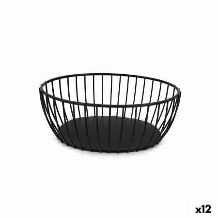 Panera My Bar Negro Metal Ovalado 20 x 15 x 8 cm (12 Unidades)