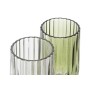 Vase DKD Home Decor Verre Vert Moderne (10 x 10 x 17,5 cm) (2 Unités)