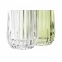 Vase DKD Home Decor Verre Vert Moderne (10 x 10 x 17,5 cm) (2 Unités)