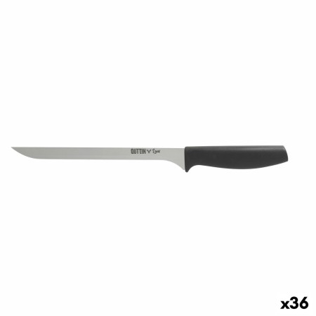 Cuchillo Jamonero Quttin Laos 22 cm Negro Plateado (36 Unidades)